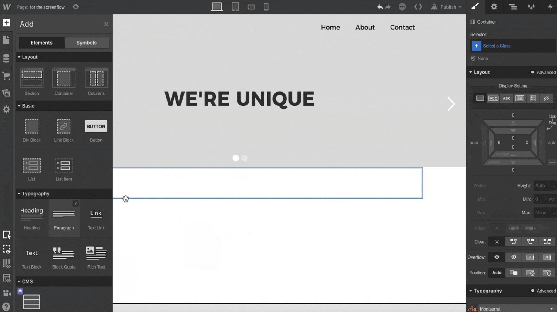 The Webflow Designer